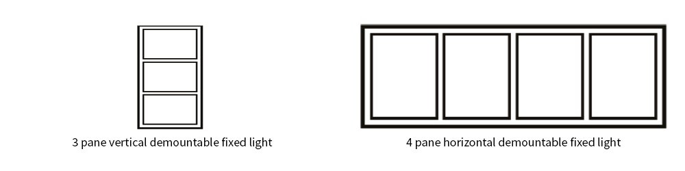 Selectaglaze 3 pane vertical and 4 pane horizontal demountable fixed light secondary glazing options